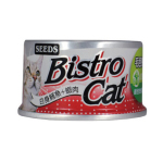 SEEDS   貓罐頭   Bistro機能鮪魚銀罐  ⽩身鮪⿂+蝦⾁+維他命B群  80g  (bc01) 貓罐頭 貓濕糧 SEEDS 寵物用品速遞
