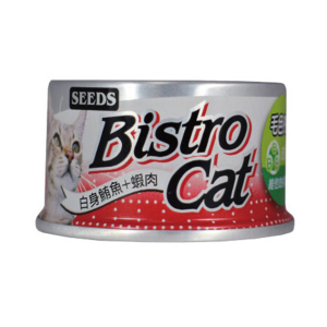 SEEDS-貓罐頭-Bistro機能鮪魚銀罐-⽩身鮪⿂-蝦⾁-維他命B群-80g-bc01-SEEDS-寵物用品速遞