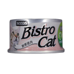SEEDS   貓罐頭   Bistro機能鮪魚銀罐  鮮嫩雞⾁+維他命B群  80g  (bc05) 貓罐頭 貓濕糧 SEEDS 寵物用品速遞