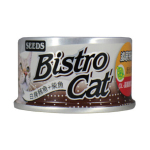 SEEDS   貓罐頭   Bistro機能鮪魚銀罐  ⽩身鮪⿂+柴⿂+蛋胺基酸  80g  (bc09) 貓罐頭 貓濕糧 SEEDS 寵物用品速遞