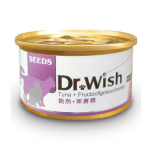 SEEDS 貓罐頭 Dr Wish營養慕絲 鮪⿂+果寡糖 85g (dw04s) 貓罐頭 貓濕糧 SEEDS 寵物用品速遞