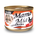 SEEDS   貓罐頭   Mamamia機能雞湯罐   100%鮮嫩純雞⾁+絲蘭萃取物    170g  (ma06) 貓罐頭 貓濕糧 SEEDS 寵物用品速遞
