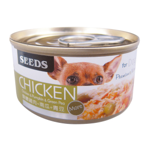 SEEDS-狗罐頭-Chicken全天然雞⾁罐-鮮嫩純雞⾁-南⽠-⻘⾖-70g-ck03-SEEDS-寵物用品速遞
