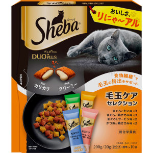 貓小食-Sheba-Duo-Plus-貓零食-日本貓貓夾心酥-去毛球護理配方-20g-10袋入-Sheba-寵物用品速遞