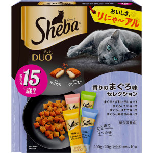 貓小食-Sheba-Duo-貓零食-日本貓貓夾心酥-15歲以上金槍魚味-20g-10袋入-Sheba-寵物用品速遞