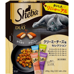 貓小食-Sheba-Duo-貓零食-日本貓貓夾心酥-奶油芝士味-20g-10袋入-Sheba-寵物用品速遞