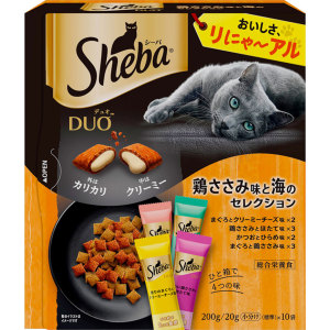 貓小食-Sheba-Duo-貓零食-日本貓貓夾心酥-精選雞柳及海鮮味-20g-10袋入-Sheba-寵物用品速遞