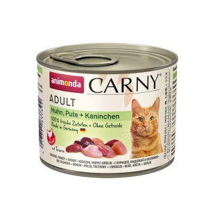貓罐頭-貓濕糧-Animonda-Carny-無穀物成貓主食罐-雞-火雞-兔-200g-90402422-Animonda-寵物用品速遞