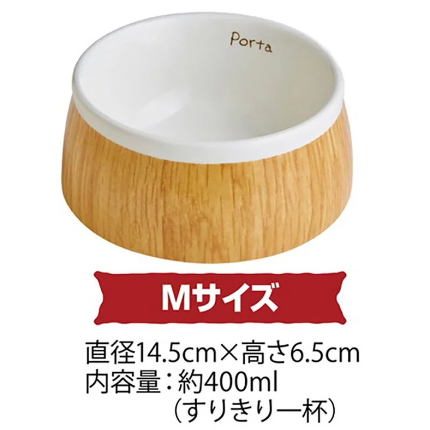 Petio Porta 犬用餐具木紋陶瓷餐碗 M (91603176) (圖片3)