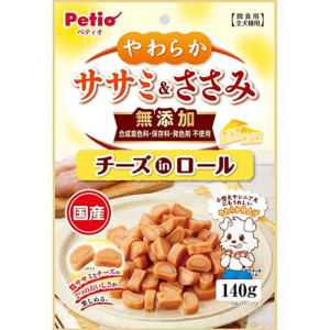 狗小食-Petio-日本產-狗零食-無添加雞柳肉芝士卷粒粒-140g-90503138-Petio-寵物用品速遞