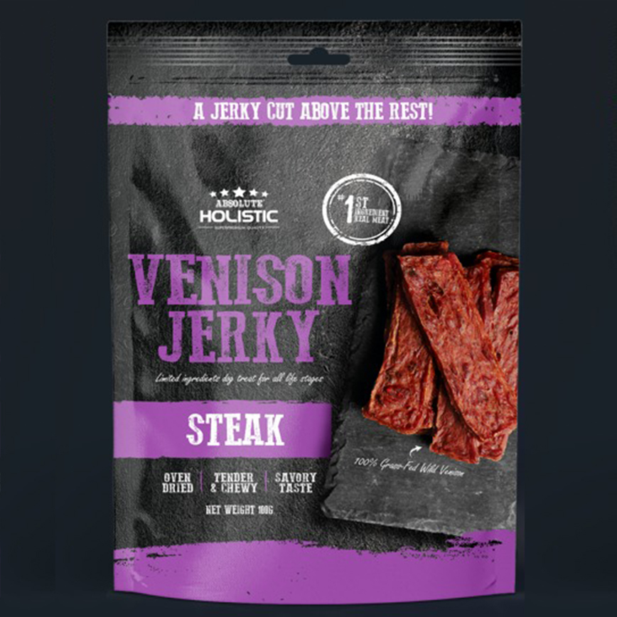 Absolute Holistic 高級純天然狗小食 鮮鹿肉塊 100g (AJ-02V/AJ-9841V) (新舊包裝隨機發貨) (圖片3)