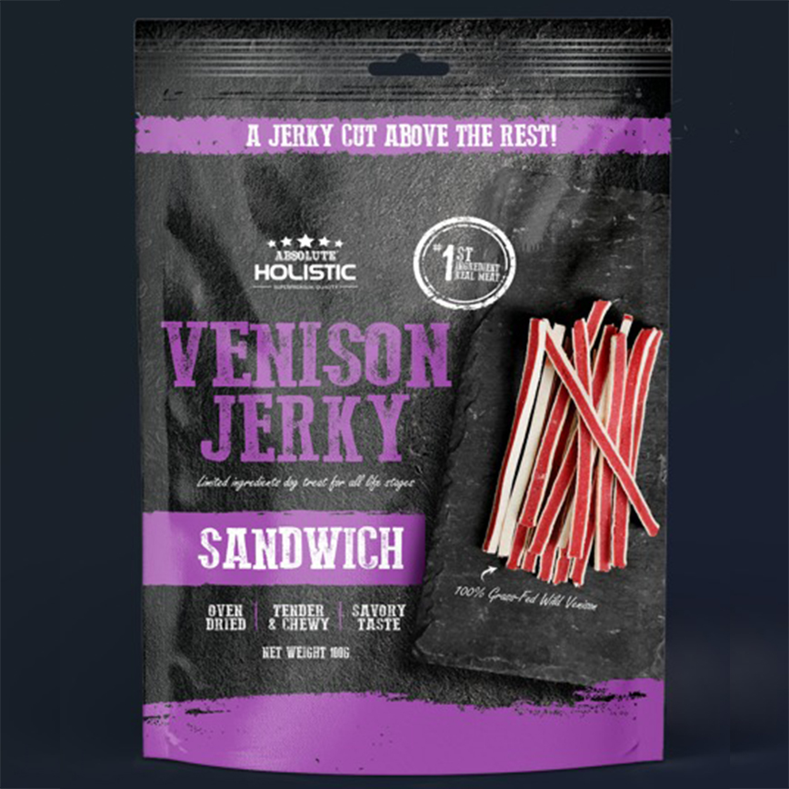 Absolute Holistic 高級純天然狗小食 鮮鹿肉治 100g (AJ-29V/AJ-9834V) (新舊包裝隨機發貨) (圖片3)