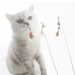HelloDOG 玩具嚴選 超瘋狂逗貓棒 鈴鐺小飛蟲 1支 (款式隨機) 貓玩具 逗貓棒 寵物用品速遞