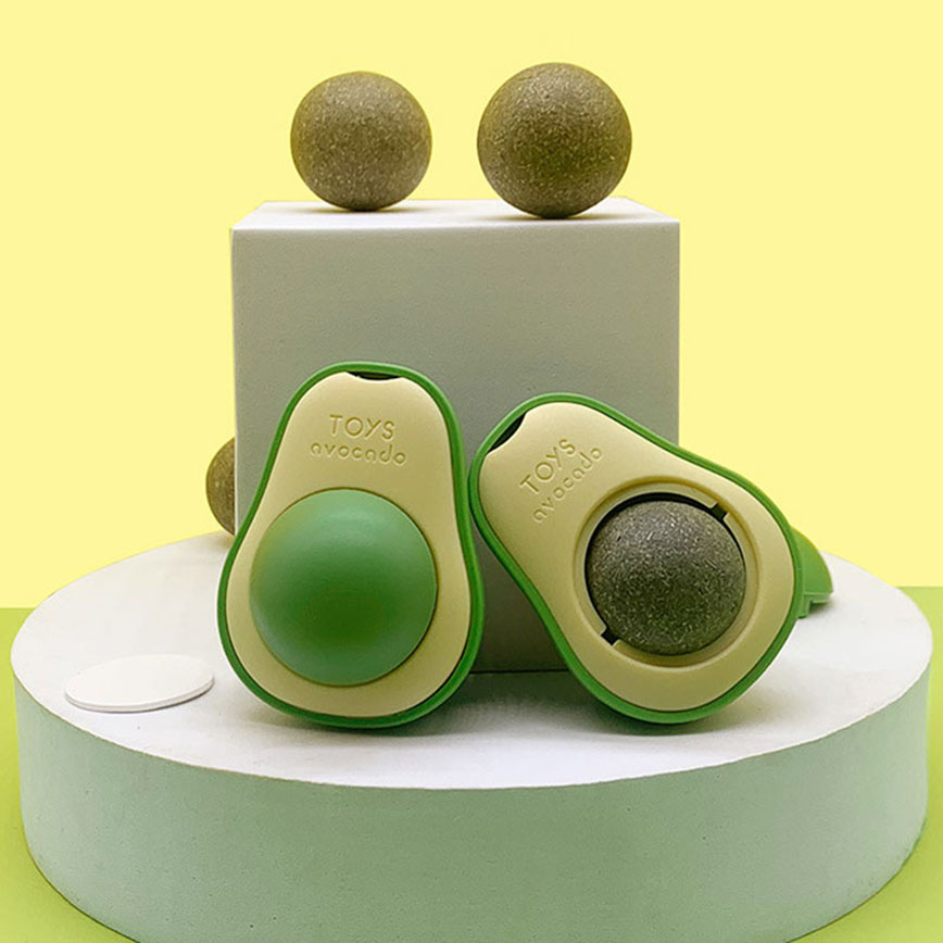 HelloDOG 玩具嚴選 360度旋轉 牛油果貓薄荷球 (圖片3)