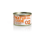 Natural Code 貓罐頭 雞⾁ & 蝦⾁ Chicken & Shrimps 85g (1102) 貓罐頭 貓濕糧 Natural Code 寵物用品速遞