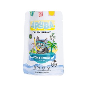 貓罐頭-貓濕糧-Aruba-貓濕糧-鱈魚-兔肉配小白菜_青口-主食鮮食包-70g-ACP005-Aruba-寵物用品速遞