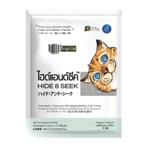 貓砂-HIDE-SEEK-泰國天然木薯環保生物降解貓砂-綠茶味-6L-植物貓砂-寵物用品速遞