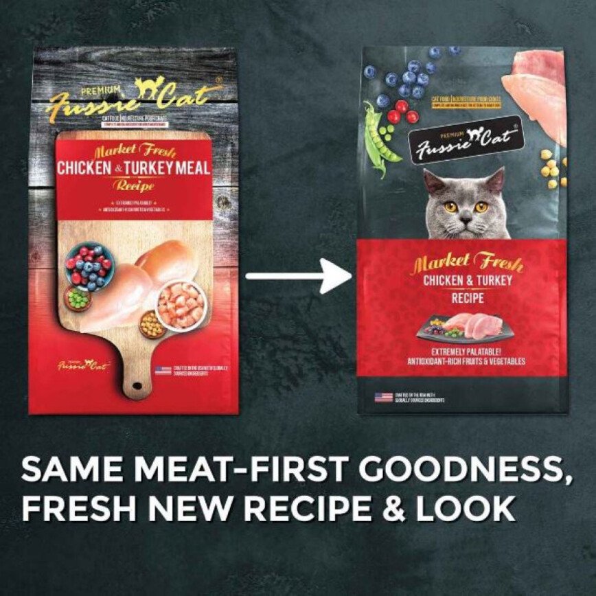 Fussie Cat 貓糧 Market Fresh 純天然貓糧 雞肉及火雞配方 10lb (紅) (FU-CT3) (圖片3)