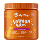 Zesty-Paws-皮膚健康-益生菌咀嚼軟粒-三文魚味-SALMON-BITES-SALMON-90CT-JAR-003269-TBS-皮膚毛髮護理-寵物用品速遞