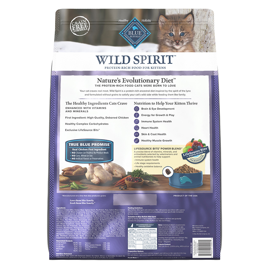 BLUE BUFFALO 貓糧 幼貓室內貓 雞肉配方 11lb (804718) (圖片3)