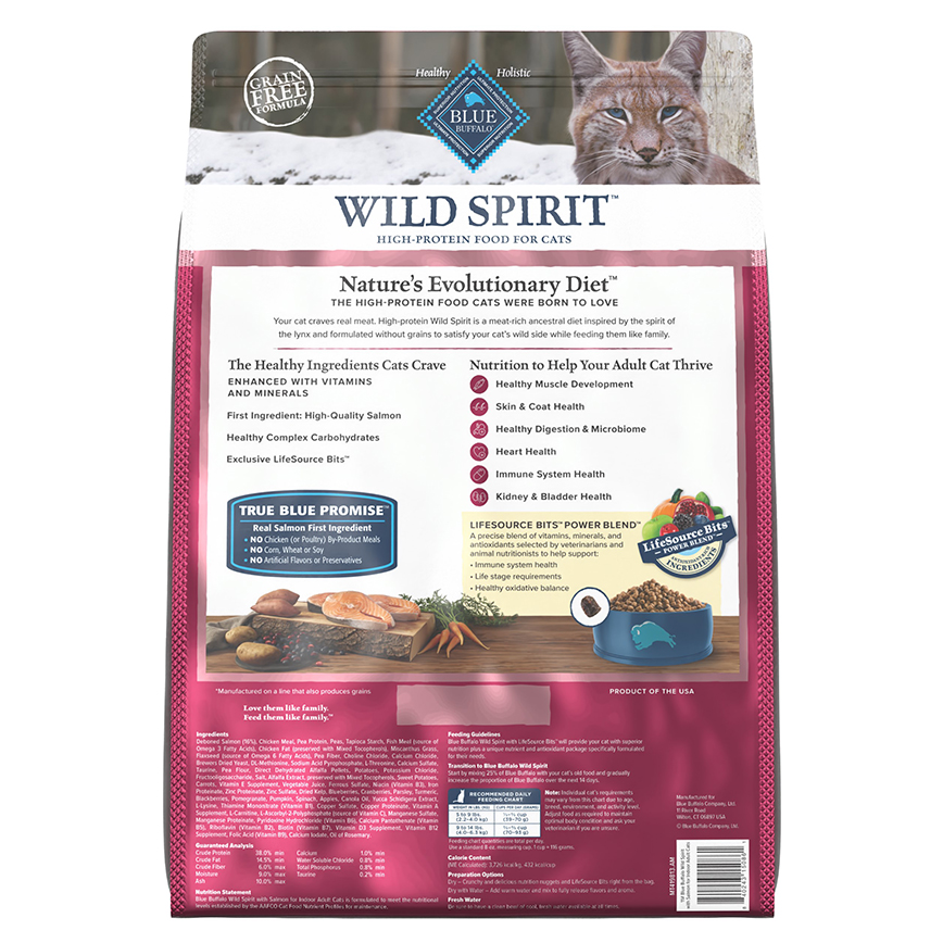 BLUE BUFFALO 貓糧 成貓室內貓 三文魚配方 11lb (804713) (圖片3)