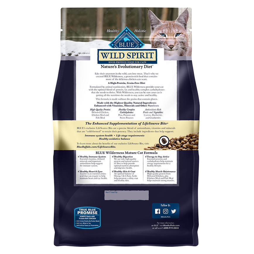 BLUE BUFFALO 貓糧 高齡貓室內貓雞肉配方 5lb (800304) (圖片3)