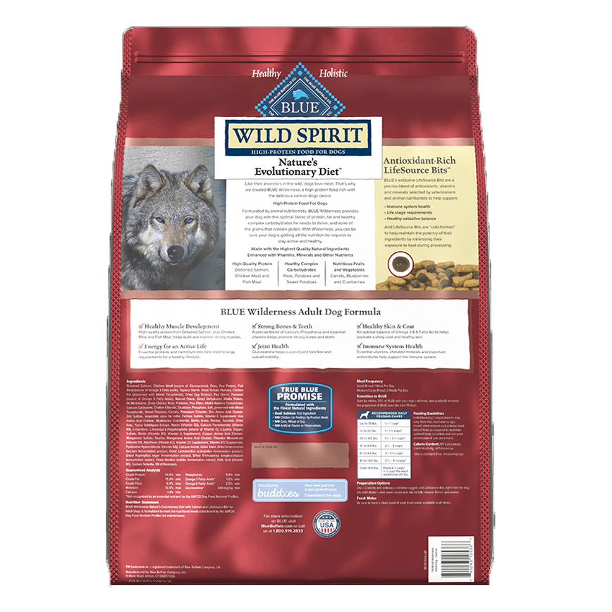 BLUE BUFFALO 狗糧 成犬 三文魚配方 11lb (800256) (圖片3)