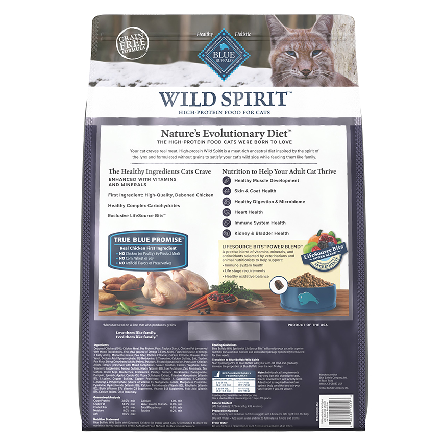 BLUE BUFFALO 貓糧 成貓室內貓 雞肉配方 11lb (804708) (圖片3)
