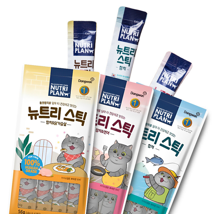 Nutriplan 貓肉泥 營養企劃 韓國肉泥餐包 三文魚及吞拿魚 14g 4本(64804) (FK CIAO) - 限時優惠 (圖片4)