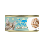 My baby 貓罐頭 吞拿魚及鯛魚 Tuna with Bream 85g (綠) (90401386B) 貓罐頭 貓濕糧 My baby 寵物用品速遞
