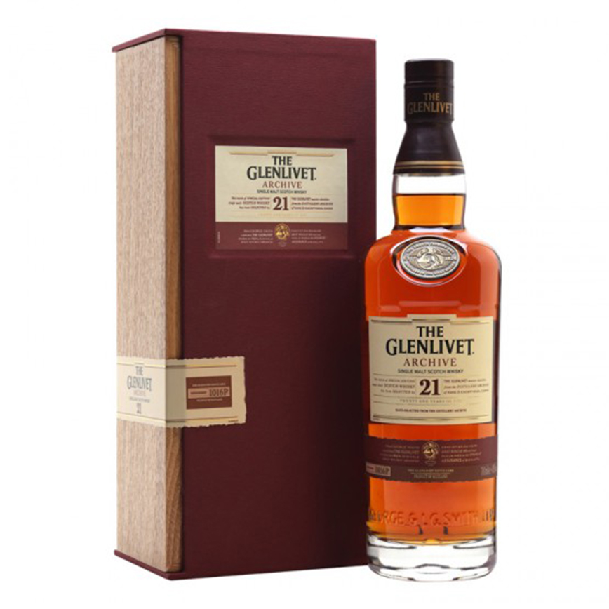 其他威士忌 Others Glenlivet 21 Years Single Malt Archive 格蘭利威 金利21年麥芽威士忌 木盒裝 700ml