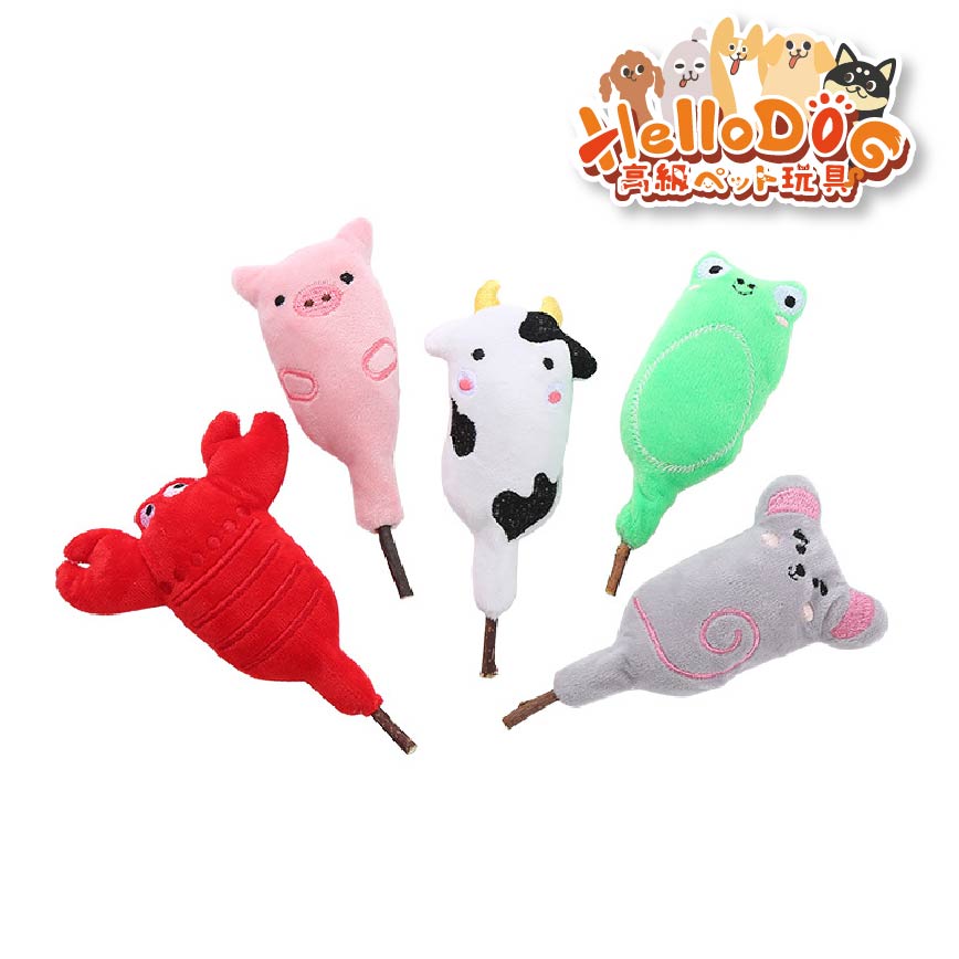 HelloDOG HelloDOG 玩具嚴選 小動物貓薄荷木天蓼清潔牙齒玩具 1件 (隨機款)