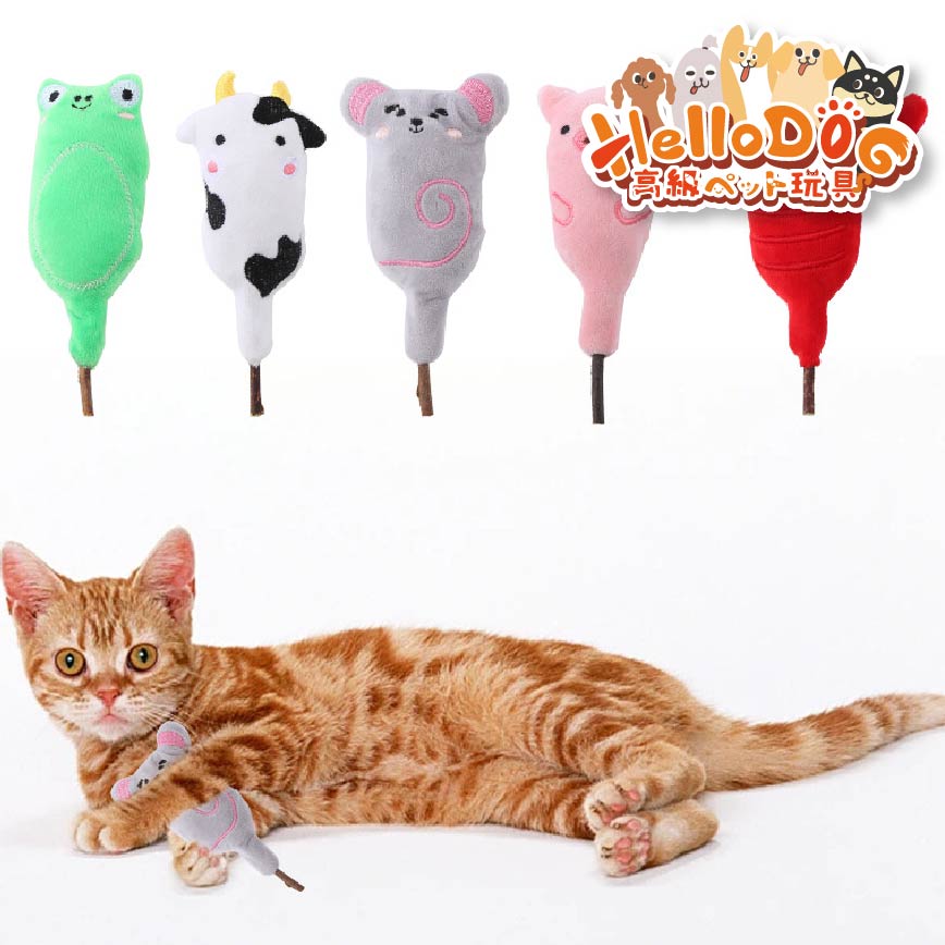 HelloDOG 玩具嚴選 小動物貓薄荷木天蓼清潔牙齒玩具 1件 (隨機款) (圖片3)