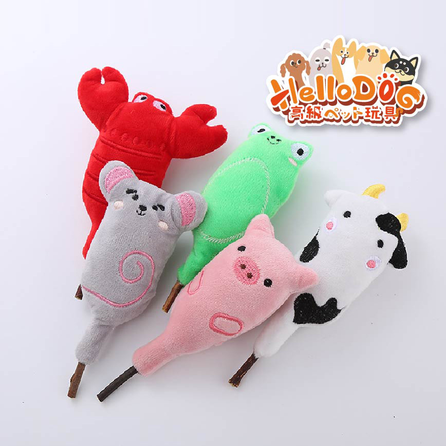 HelloDOG 玩具嚴選 小動物貓薄荷木天蓼清潔牙齒玩具 1件 (隨機款) (圖片4)