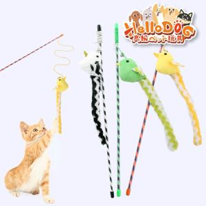 貓咪玩具-HelloDOG-高級毛絨系列-貓貓長尾巴逗貓棒-1件-隨機款-逗貓棒-寵物用品速遞