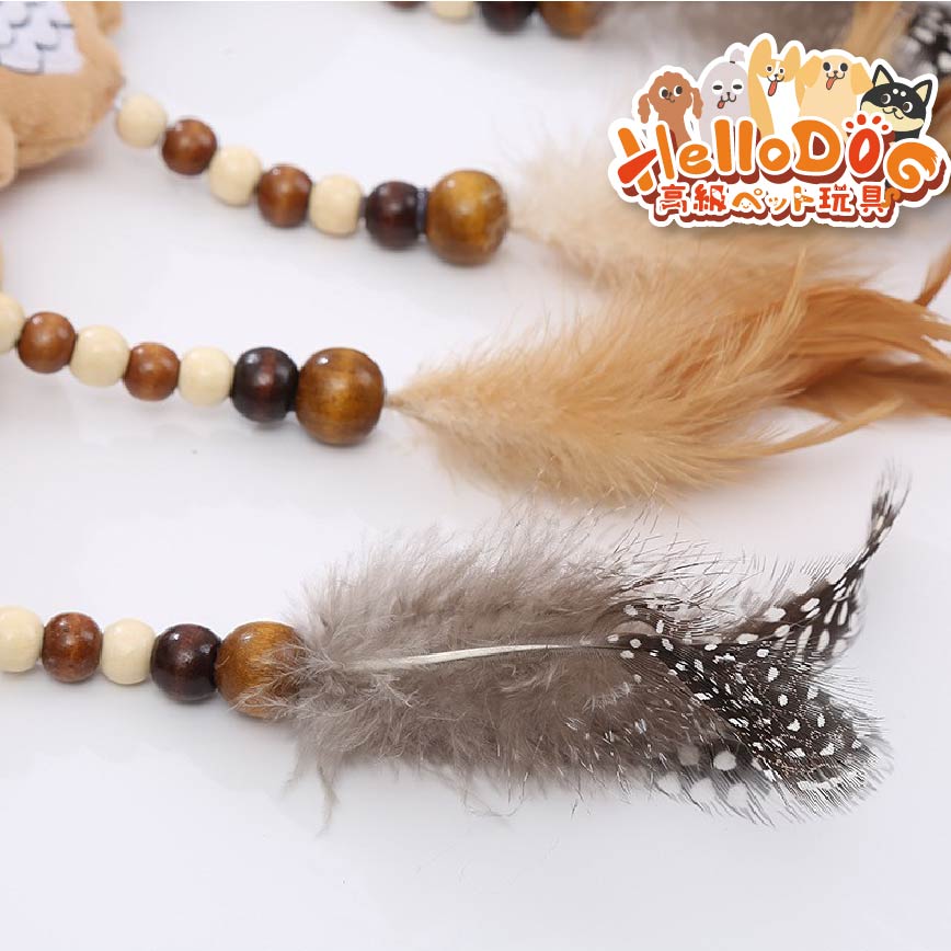 HelloDOG 玩具嚴選 木柄逗貓棒 老鼠貓頭鷹 1件 (隨機款) (圖片4)