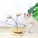 貓咪玩具-實木轉盤益智不倒翁漏食球貓玩具-其他-寵物用品速遞