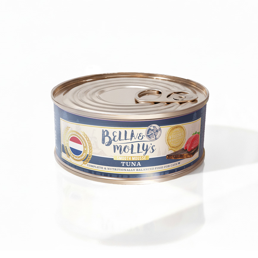 Bella & Molly's Bella & Molly's 荷蘭罐 貓罐頭 AAFCO 主食罐 提升免疫力 吞拿魚慕絲 80g
