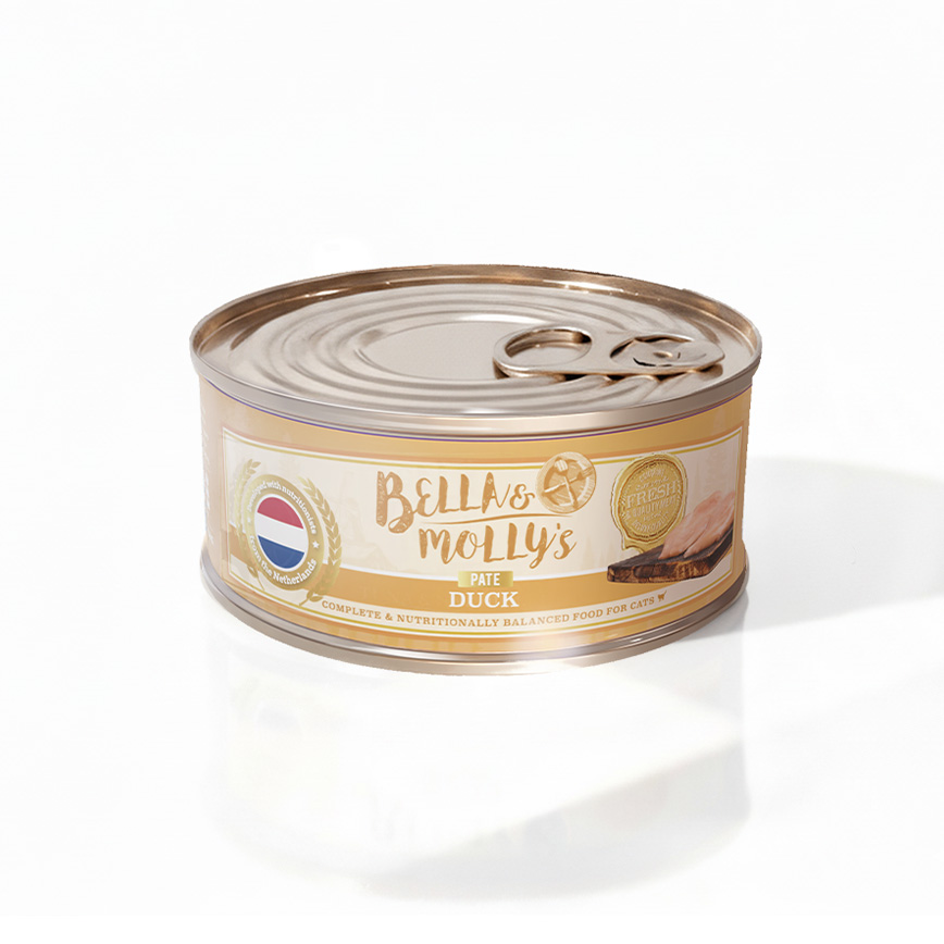 Bella & Molly's Bella & Molly's 荷蘭罐 貓罐頭 AAFCO 主食罐 低敏配方 鴨肉肉醬 80g
