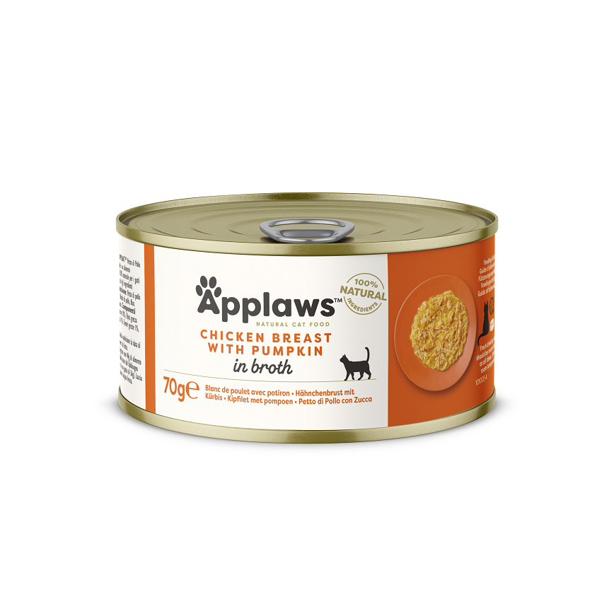 Applaws Applaws 貓罐頭 天然優質雞胸及南瓜 Chicken Breast with Pumpkin 70g (橙) (1010)