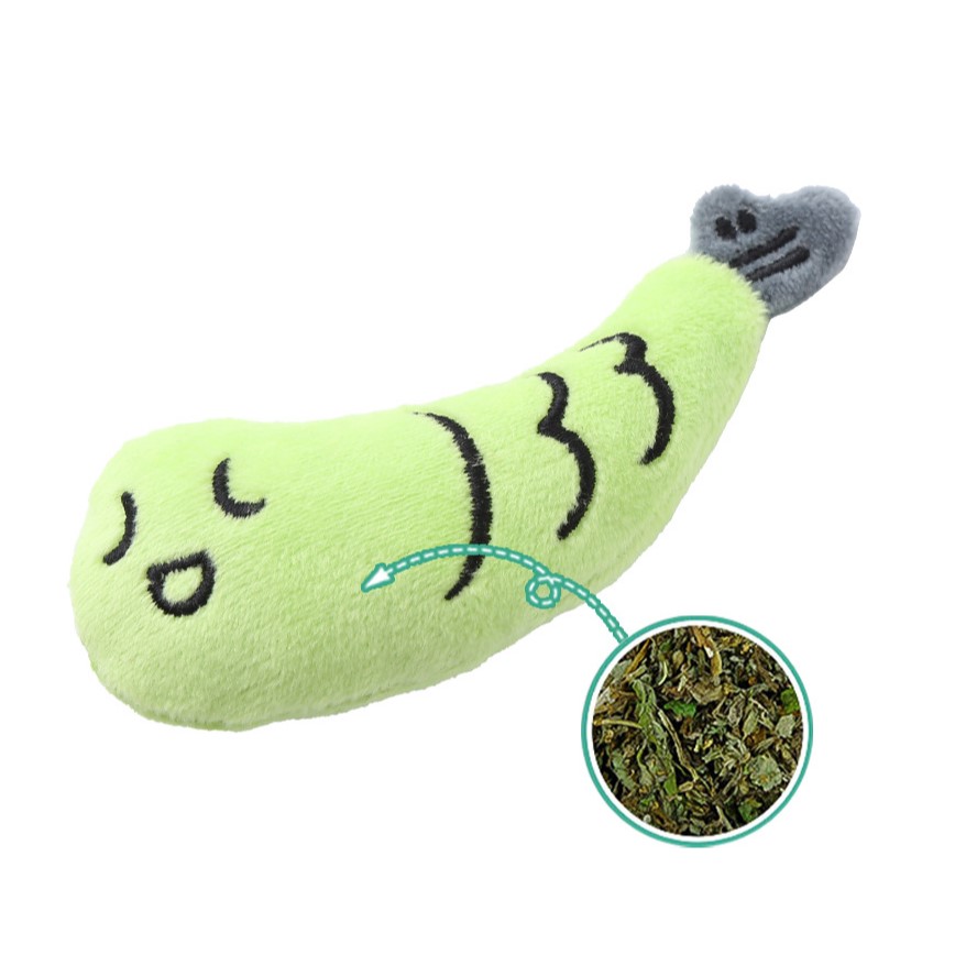 HelloDOG 玩具嚴選 貓玩具 貓薄荷蝦蝦蝦 1隻 (顏色隨機) (圖片3)