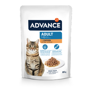貓罐頭-貓濕糧-ADVANCE-貓濕糧-日常護理-成貓配方-雞肉-85g-964528-ADVANCE-寵物用品速遞