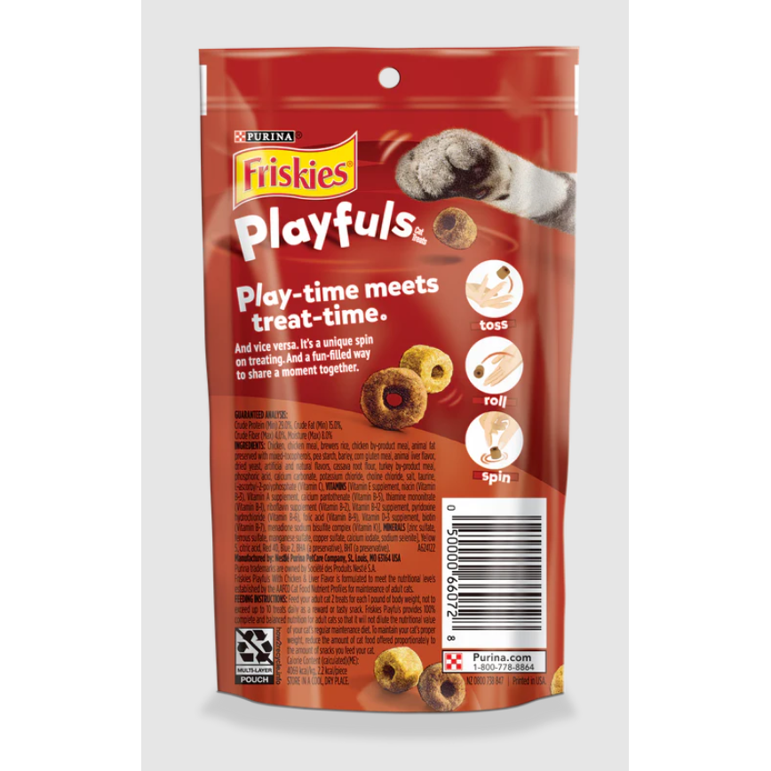 Friskies喜躍 Playfuls 貓零食 貓脆餅 雞肉+雞肝 2.1oz (12534194) (圖片3)