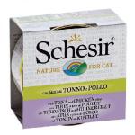 Schesir 湯煮貓罐頭 吞拿魚及雞肉 70 貓罐頭 貓濕糧 Natural Code 寵物用品速遞