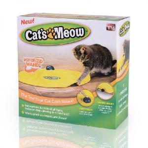 貓咪玩具-Dougez-Cats-Meow-益智貓咪遊樂盤-黃-貓貓-寵物用品速遞