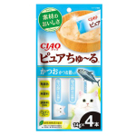 CIAO 貓零食 Pure超奴醬 鰹魚+木魚 14g×10 (TSC-213) 貓零食 寵物零食 CIAO INABA 貓零食 寵物零食 寵物用品速遞