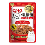 CIAO 貓糧 1.5兆億個 乳酸菌夾心乾糧 鰹魚節 吞拿魚味 500g (P-255) 貓糧 貓乾糧 CIAO INABA 寵物用品速遞