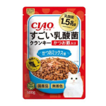 CIAO 貓糧 1.5兆億個 乳酸菌夾心乾糧 鰹魚節 鰹魚+吞拿魚味 500g (P-256) 貓糧 貓乾糧 CIAO INABA 寵物用品速遞