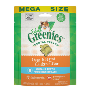 Greenies-日本Greenies貓齒靈-貓零食-潔齒餅-Oven-Roasted-Chicken-Flavor-烤雞-4_6OZ-GR201-Greenies-貓齒靈-寵物用品速遞