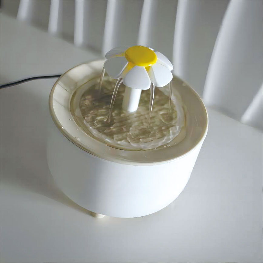 HelloDOG 寵物用品嚴選 有腳花朵噴泉飲水機 貓狗飲水器 (款式隨機) (圖片3)